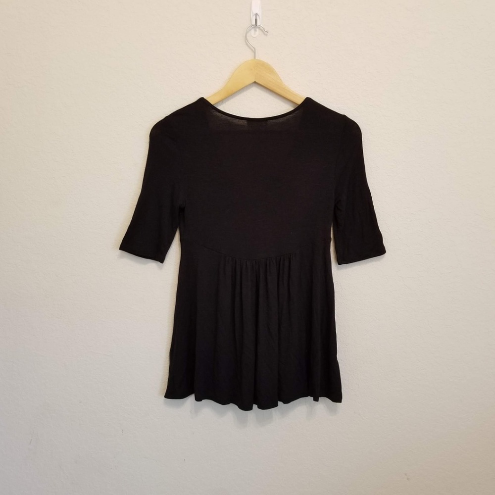 Anthropologie Deletta Empire Swing Pleated Tee XS - Picture 7 of 8